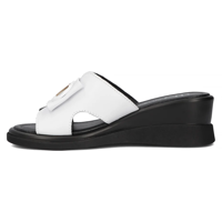 Leather slippers Filippo DK6155/24 WH white