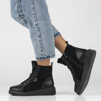 Leather sneakers DBT4776/23 BK black