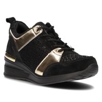 Leather sneakers Filippo DP3170/21 BK black gold