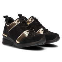 Leather sneakers Filippo DP3170/21 BK black gold