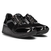 Leather sneakers Filippo DP3189/21 BK black