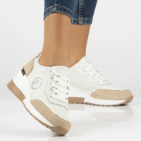 Leather sneakers Filippo DP4660/24 WH BE white