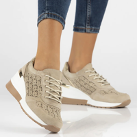 Leather sneakers Filippo DP4669/24 BE beige