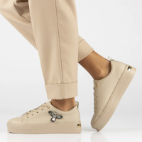 Leather sneakers Filippo DP6042/24 BE beige