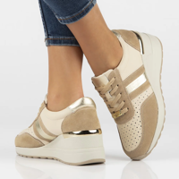 Leather sneakers Filippo DP6046/24 BE beige