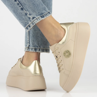 Leather sneakers Filippo DP6058/24 BE beige