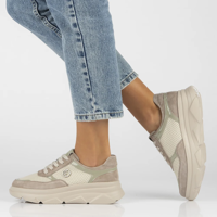 Leather sneakers Filippo DP6108/24 BE beige