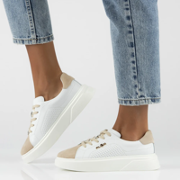 Leather sneakers Filippo DP6118/24 WH BEwhite