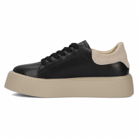 Leather sneakers Filippo DP6119/24 BK BE black beige