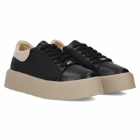 Leather sneakers Filippo DP6119/24 BK BE black beige