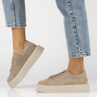 Leather sneakers Filippo DP6119/24 TP taupe