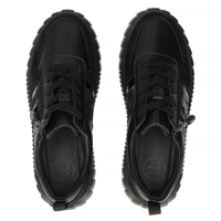 Leather sneakers Filippo DP6121/24 BK black