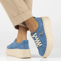 Leather sneakers Filippo DP6246/24 BL blue