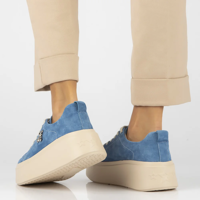 Leather sneakers Filippo DP6246/24 BL blue