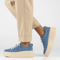 Leather sneakers Filippo DP6246/24 BL blue