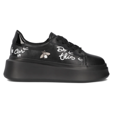 Leather sneakers Filippo DP6300/24 BK black