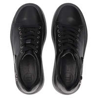 Leather sneakers Filippo DP6423/24 BK black