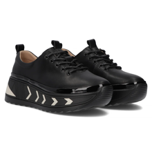 Leather sneakers Filippo DP6427/24 BK black