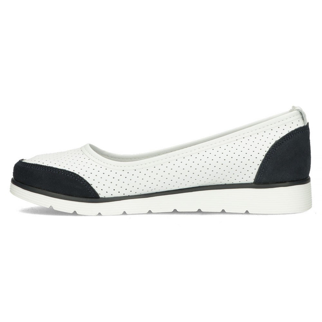 Skórzane półbuty Filippo DP4524/23 WH NV białe