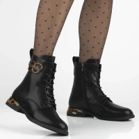 Leather ankle boots Filippo DBT7206/25 BK black