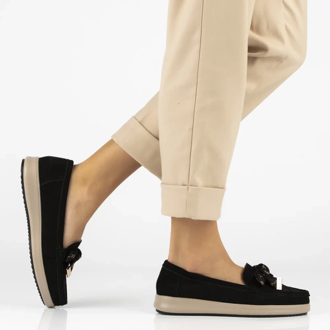 Leather loafers Filippo DP6457/24 BK black