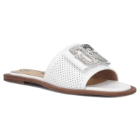 Skórzane klapki Filippo DK6985/25 WH białe