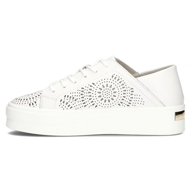Leather shoes FILIPPO DP3529/22 WH białe