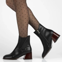 Leather ankle boots Filippo DBT7472/25 BK black