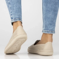 Skórzane półbuty Filippo DP6838/25 BE beżowe