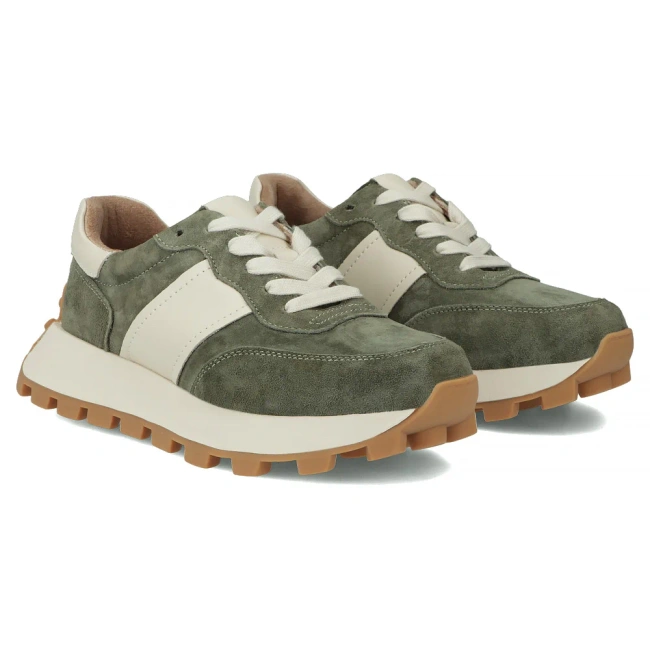 Leather sneakers Filippo DP7112/26 KH khaki
