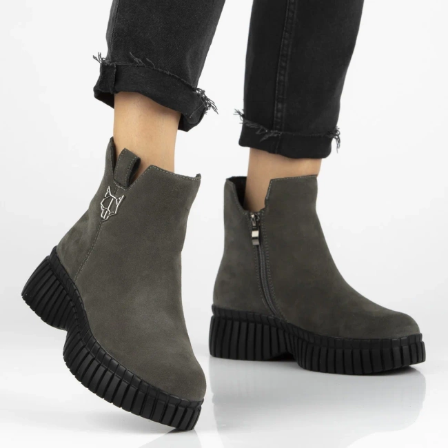 Leather ankle boots Filippo DBT7274/25 GR grey