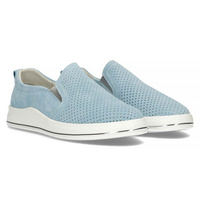 Skórzane półbuty Filippo DP3622/22 BL niebieskie