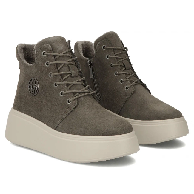 Leather ankle boots Filippo DBT7272/25 GR grey