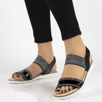 Leather sandals Filippo DS755/19 BK black