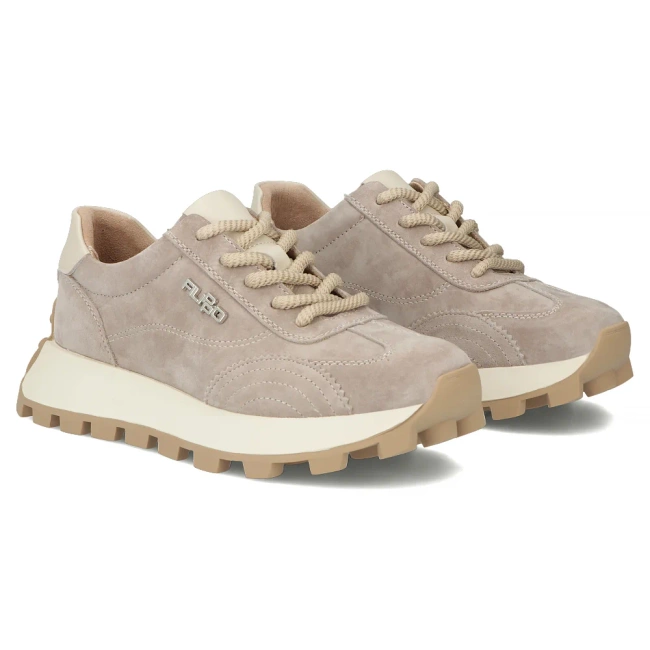 Leather sneakers Filippo DP7498/26 BE beige