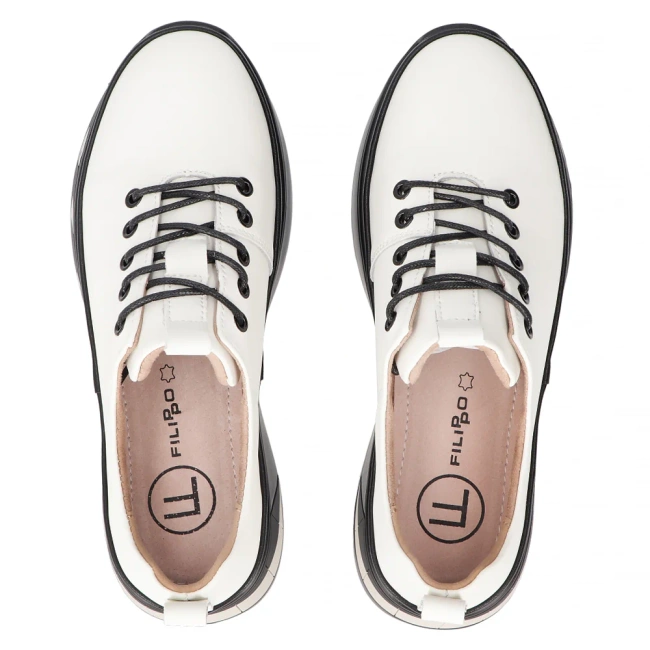 Leather sneakers Filippo DP6427/25 LT BE lightbeige