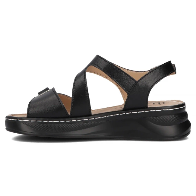 Leather sandals Filippo DS7043/25 BK black