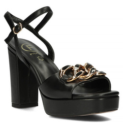 Leather sandals Filippo DP4431/23 BK black