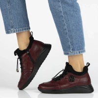 Leather ankle boots DBT7168/25 BG maroon