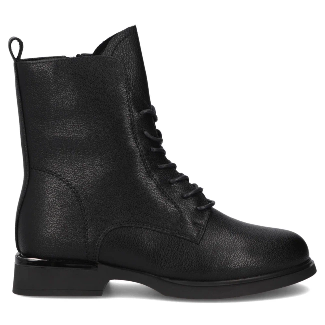 Skórzane botki Filippo DBT7222/25 BK czarne