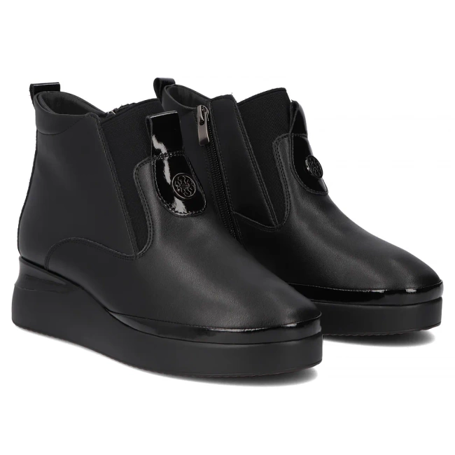 Leather ankle boots Filippo DBT7392/25 BK black