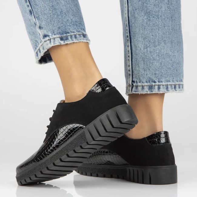 Leather shoes Filippo DP4725/23 BK black