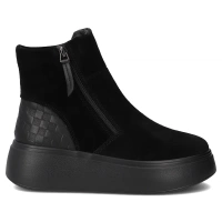 Leather ankle boots DBT7300/25 BK black