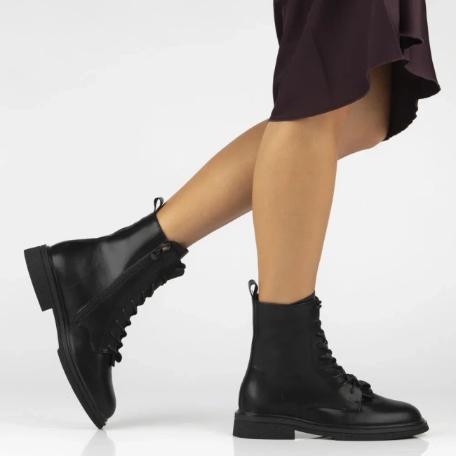 Leather ankle boots Filippo DBT7250/25 BK black