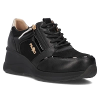 Leather sneakers Filippo DP6434/24 BK black