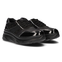 Skórzane sznurowane sneakersy Filippo DP3178/21 BK czarne