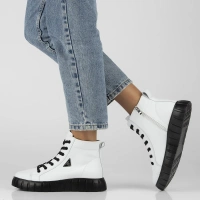 Leather boots Filippo DBT4146/25 WH white