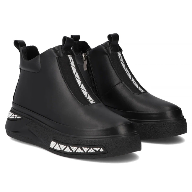 Leather ankle boots Filippo DBT7277/25 BK black