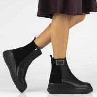 Leather ankle boots Filippo DBT7268/25 BK black