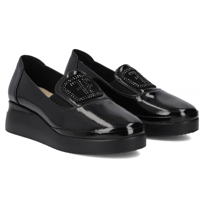 Leather shoes Filippo DP7396/25 BK L black